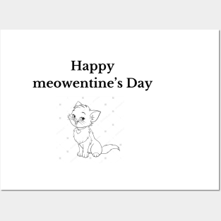 Happy meowentine’s Day Posters and Art